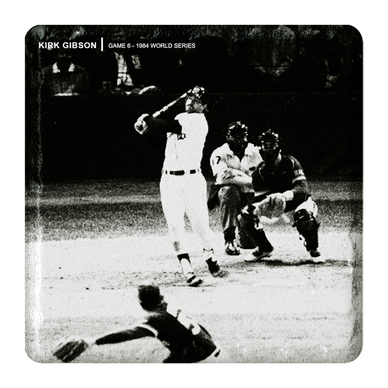 Kirk Gibson Home Run Stone Tile Coaster - MI Culture