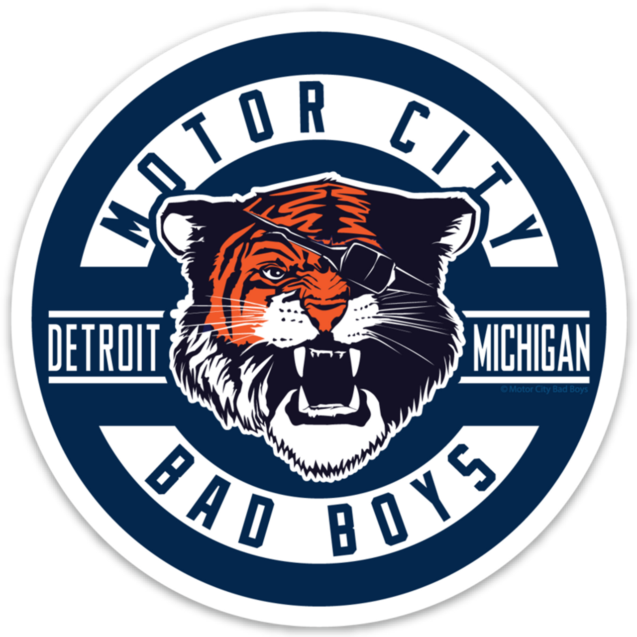 Motor City Bad Boys Detroit Michigan Tiger Vinyl Decal