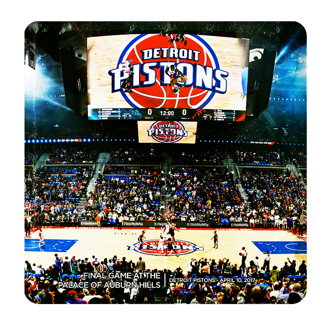 Final Game At The Palace Of Auburn Hills Stone Tile Coaster - MI Culture