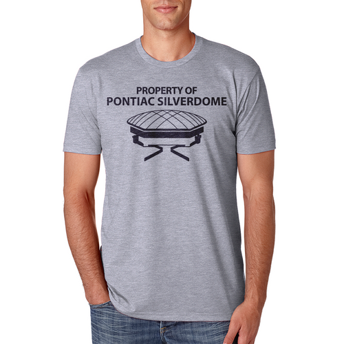 Property of Pontiac Silverdome Motor City Bad Boys T-Shirt - Gray