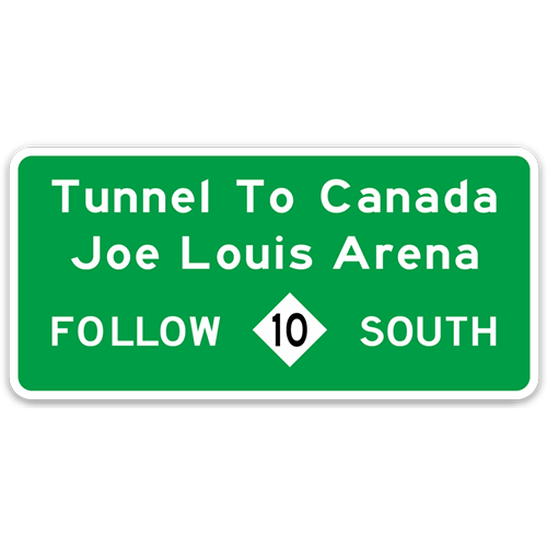 Joe Louis Arena Interstate Sign Magnet