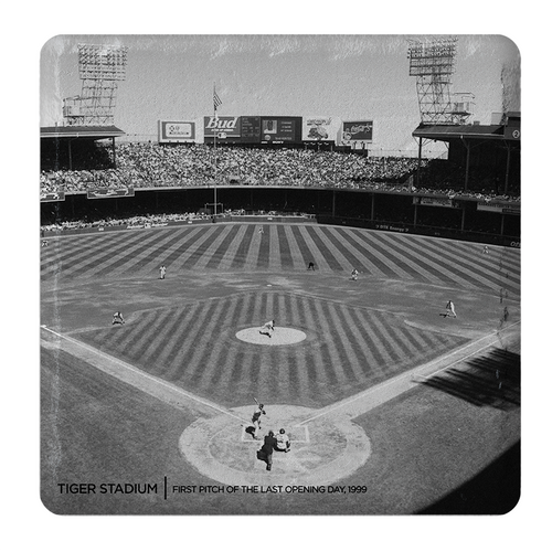 Alan Trammell & Lou Whitaker Stone Tile Coaster - MI Culture