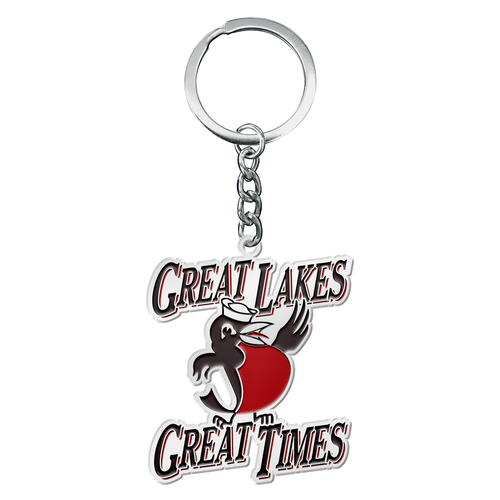 MI Culture Great Lakes Great Times Robin Keychain