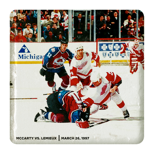 Darren McCarty & Claude Lemieux Sweet Revenge Fight Stone Tile Coaster