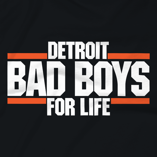 Motor City Bad Boys Black Detroit Bad Boys For Life T-Shirt - MI Culture