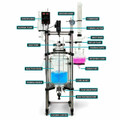 USA Lab 50L Single Jacketed Glass Reactor Turnkey System