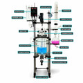 USA Lab 20L Single Jacketed Glass Reactor