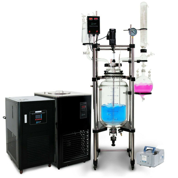 USA Lab 50L Single Jacketed Glass Reactor Turnkey System