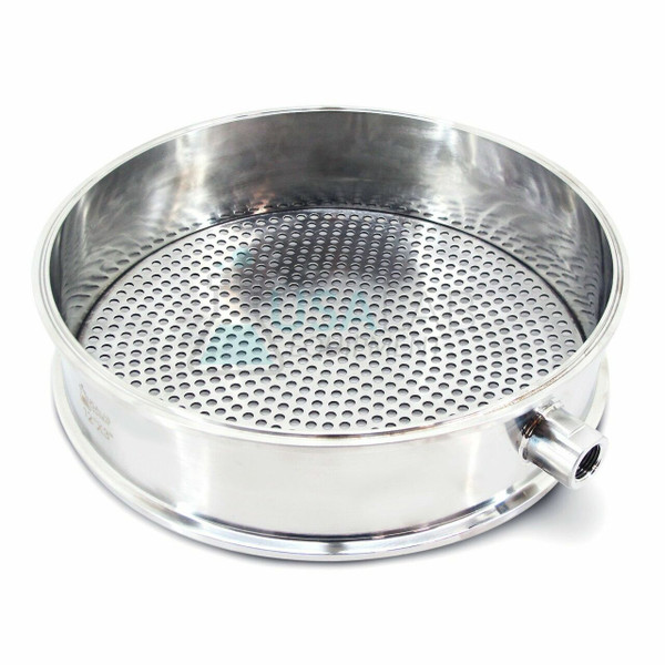 Screen Gasket Support Filter Plate - Tri Clamp 12" w/ 1/2" FNPT - SS304