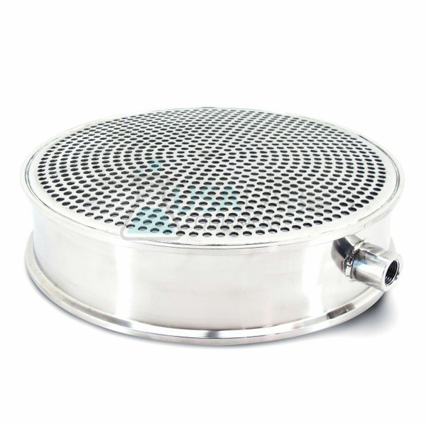 Screen Gasket Support Filter Plate - Tri Clamp 12" w/ 1/2" FNPT - SS304