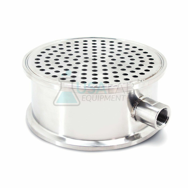 Screen Gasket Support Filter Plate - Tri Clamp 6" w/ 1/2" FNPT - SS304