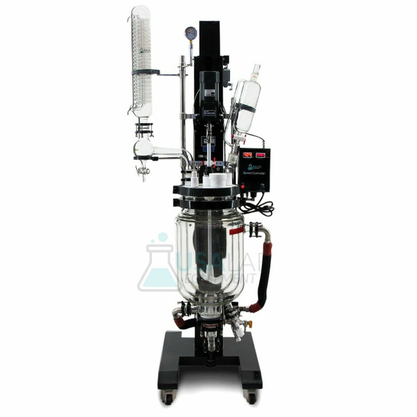 USA Lab 10L Electric Lift Double Jacketed Glass Reactor