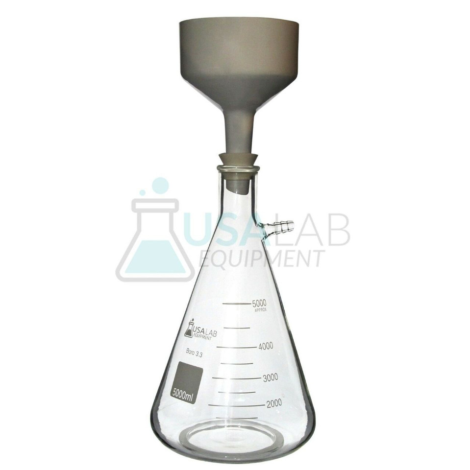 USA Lab 5000mL / 5L Filter Flask With 250mm Ceramic Buchner Funnel Kit