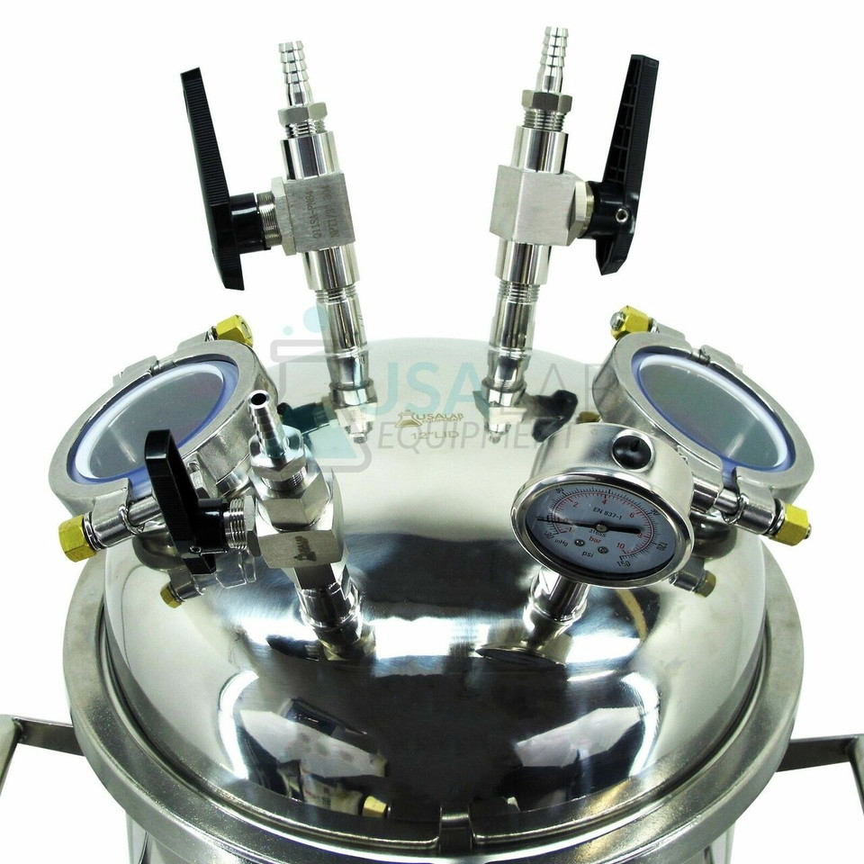 12" Buchner Funnel With Lid For Top Pressure - SS304 - 90PSI