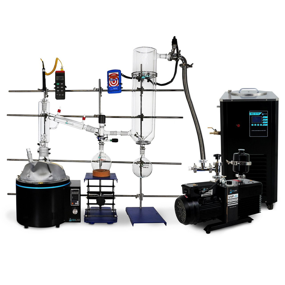 USA Lab NP1 6L Short Path Distillation Turnkey Kit - USA Made Glass