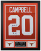 Earl Campbell Autographed HT 77 & Framed Orange Texas Longhorns Jersey JSA COA