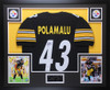 Troy Polamalu Autographed and Framed Pittsburgh Steelers Jersey