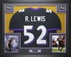 Ray Lewis Autographed and Framed Baltimore Ravens Jersey