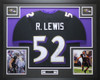 Ray Lewis Autographed and Framed Baltimore Ravens Jersey