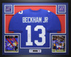 Odell Beckham Autographed and Framed New York Giants Jersey