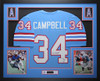 Earl Campbell Autographed and Framed Houston Oilers Jersey