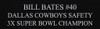 Bill Bates Autographed & Framed White Dallas Dallas Cowboys Jersey JSA COA