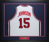 Magic Johnson Autographed and Framed Team USA Jersey
