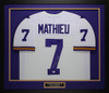 Tyrann Mathieu Autographed and Framed LSU Tigers Jersey