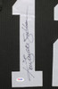 Ken Stabler Autographed Snake and Framed Black Raiders Jersey Auto PSA Cert (D3-L)