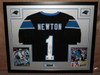 Cam Newton Autographed and Framed Carolina Panthers Jersey