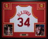 Hakeem Olajuwon Autographed and Framed Houston Rockets Jersey