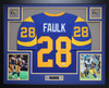 Marshall Faulk Autographed and Framed St. Louis Rams Jersey