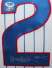 Ryne Sandberg Autographed HOF 05 and Framed Pinstriped Cubs Jersey Auto PSA COA (D1-L)