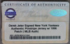 Derek Jeter Autographed and Framed White Yankees Jersey w/ 96 WS Patch Steiner COA (D2-L)