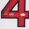 Pedro Martinez Autographed and Framed White Red Sox Stat Jersey Auto JSA COA
