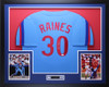 Tim Raines Autographed and Framed Montreal Expos Jersey