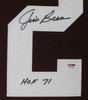 Jim Brown Autographed "HOF 71" & Framed Brown Cleveland Browns Jersey Auto PSA COA D5-L