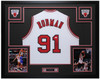 Dennis Rodman Autographed Framed White Chicago Chicago Bulls Jersey Auto JSA COA
