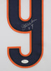 Jim McMahon Autographed and Framed White Bears Jersey Auto JSA COA D2-L