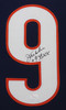 Jim McMahon Autographed "SBXX" & Framed Navy Chicago Bears Jersey Auto JSA COA