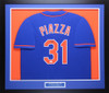 Mike Piazza Autographed and Framed New York Mets Jersey