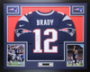 Tom Brady Autographed and Framed New England Patriots Jersey