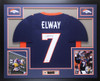 John Elway Autographed and Framed Denver Broncos Jersey
