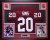 Billy Sims Autographed and Framed Oklahoma Jersey