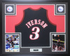 Allen Iverson Autographed and Framed Philadelphia 76ers Jersey