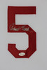 Johnny Bench Autographed & Framed White Cincinnati Reds Jersey Auto JSA COA