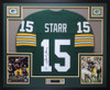 Bart Starr Autographed and Framed Green Bay Packers Jersey