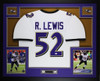 Ray Lewis Autographed and Framed Baltimore Ravens Jersey