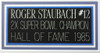 Roger Staubach Autographed & Framed Blue Cowboys Jersey Auto JSA COA