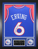 Julius Erving Autographed and Framed Philadelphia 76ers Jersey